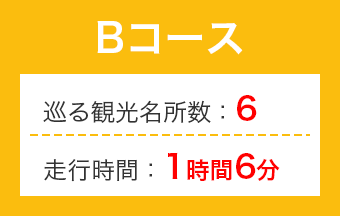 Bコース 巡る観光名所:5 走行時間29分